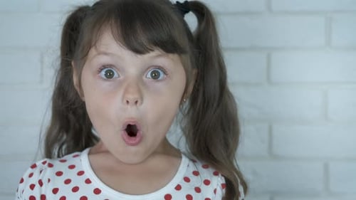 Astonished child.