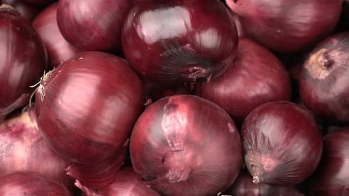 Close Up of Fresh Red Onions
