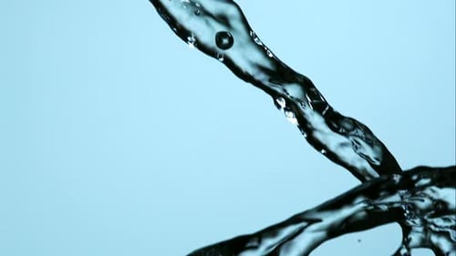 Abstract Shot of Clear Water Pouring