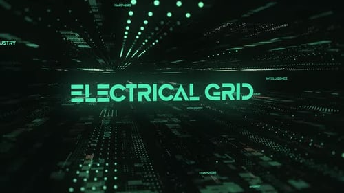 Futuristic Digital Electrical Grid Technology Background