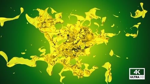 Olive Oil Stream Splash Collision