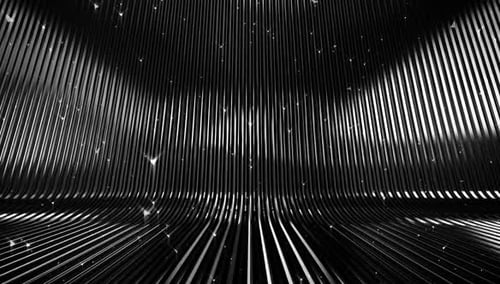 Abstract Silver Geometric Background Animation with Shimmering Particles