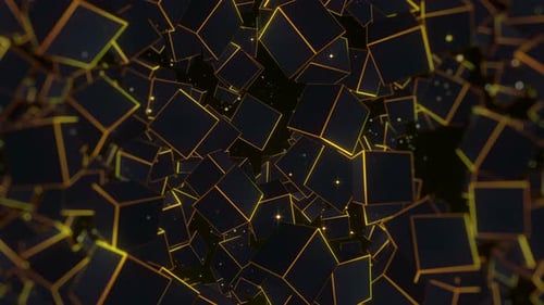 Gold Cube Background