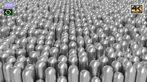 Abstract Metallic Rods Waving Animation Background