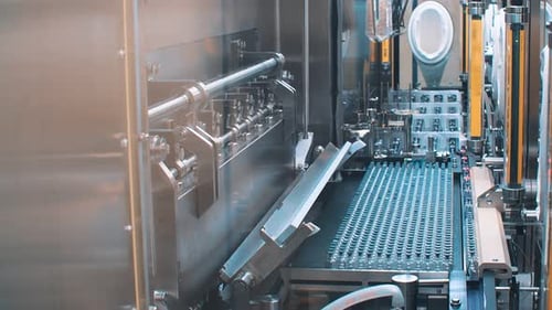 Medizinische Fläschchen an der automatischen Produktionslinie für Impfstoffe und Injektionen.
Coronavirus