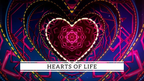 Vibrant Glowing Heart Tunnel Abstract Motion Background