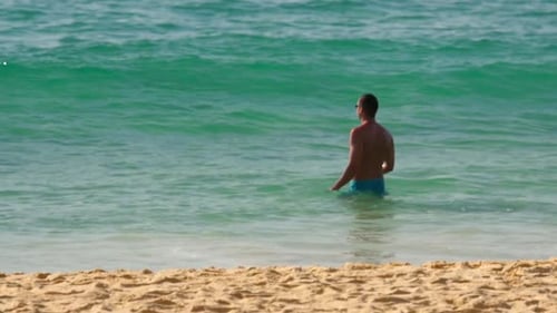 Azure Waves Rolled on the Sand of Karon Beach