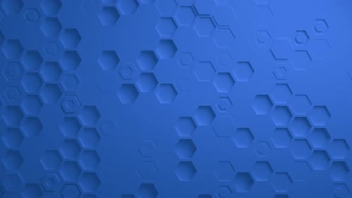 Blue Abstract Hexagon Geometric Surface Seamless Loop UHD