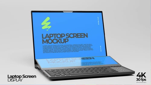 Minimalist 3D Laptop Mockup for Corporate Technology Presentations