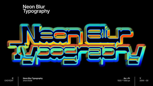 Tipografía Neon Blur | MOGRT