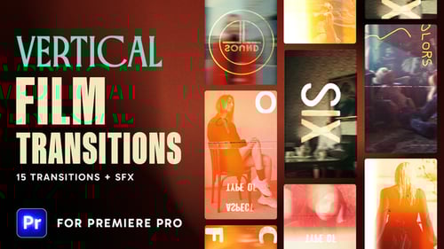 Paquete de transiciones de películas verticales