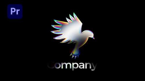 Liquid Chromatic Aberration Logo Intro Animation