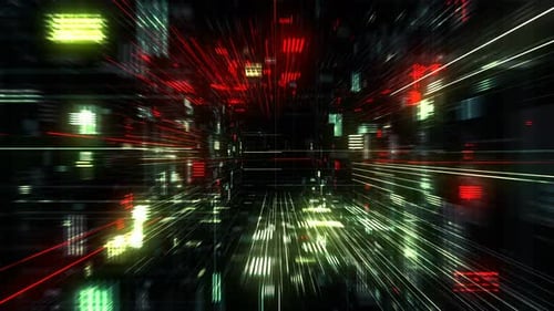 Flight cosmic futuristic HUD tunnel seamless VJ loop