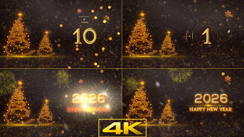 Cuenta regresiva de feliz año nuevo 2026 V11