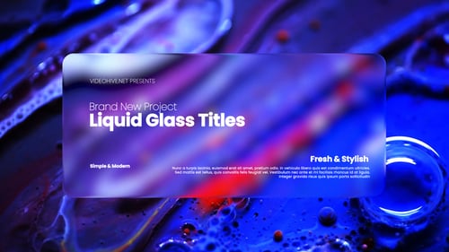 Liquid Glass Titles with Fluid Motion and Clean Typography
