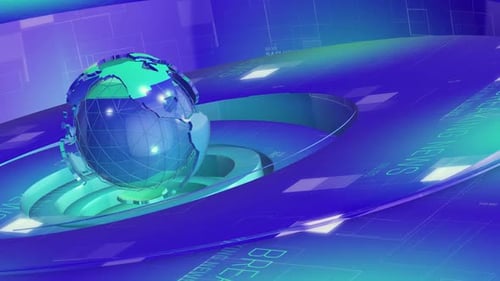 Futuristic 3D Globe News Broadcast Opener