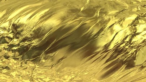 Golden Liquid Waves Abstract Background Animation