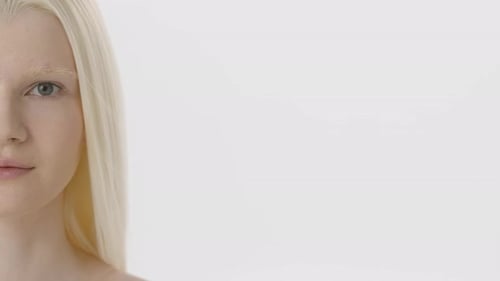 Close Up of a Fair Haired Woman