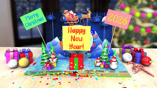 Christmas Pop-Up Book I MOGRT