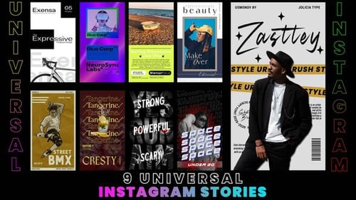 9 universelle Instagram-Geschichten MOGRT