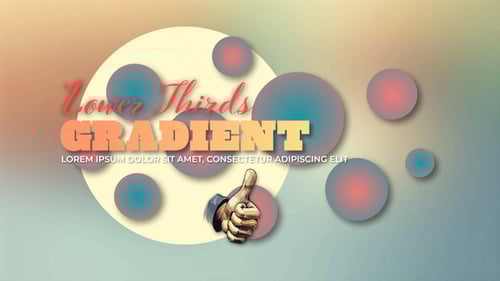 Colorful Gradient Lower Thirds with Playful Motion Graphics for Video