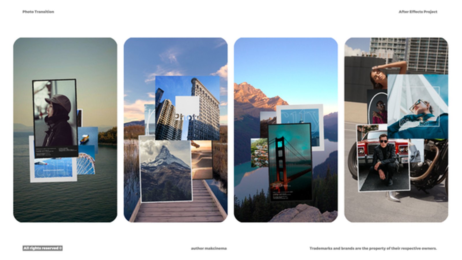 Dynamic Photo Slideshow with Modern Rounded Frame Transitions, Elements ...
