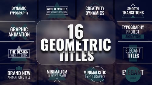 Dynamic Geometric Title Card Animations