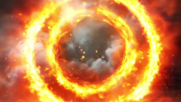 Fiery Energy Rings Cinematic Logo Reveal, Logo Stings ft. fire & rings ...