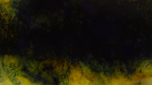 Yellow Red And Green Oil Texture Floats In Water, Scary Texture
