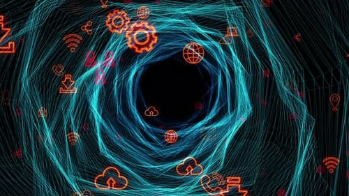 Digitaler Ikontunnel 4k