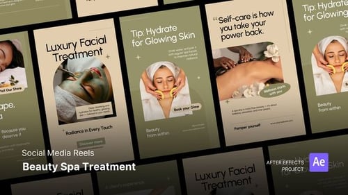 Reels - Beauty Spa Treatment After Effects Project Files