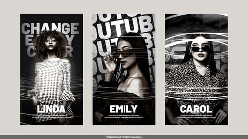Black Animated Lines Poster Stories