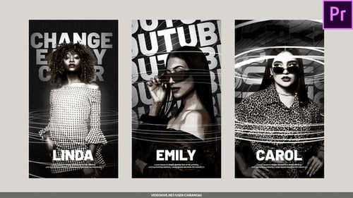 Black Animated Lines Poster Stories For Premiere Pro