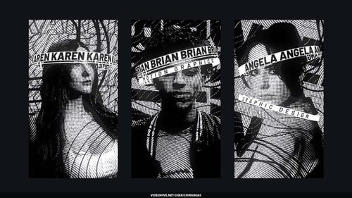 Black Glitch Lines Poster Stories