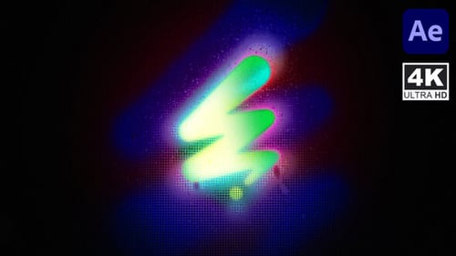 Dynamic Glitch Logo and Text Reveal