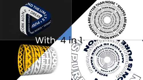 Dynamic Kinetic Typography Templates with Abstract Geometric Motion Effects