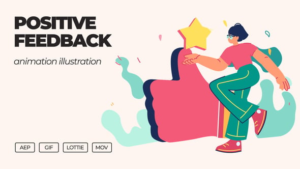 Positive Feedback Character Illustration Animation, Elements ft ...