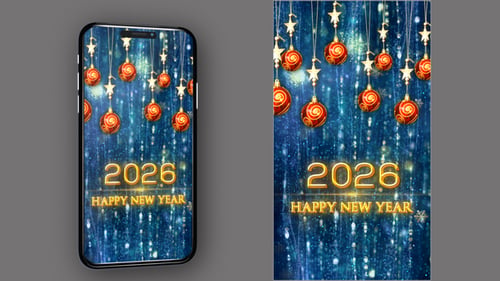 Título de Feliz Año Nuevo 2026 V2 - Vídeo vertical