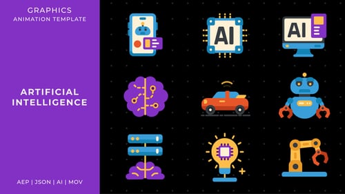 Artificial Intelligence graphic animation template | After Effects