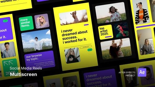 Reels - Multiscreen Display After Effects Project Files