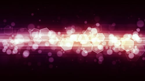 Dynamic Abstract Hexagon Light Particles Glowing Background