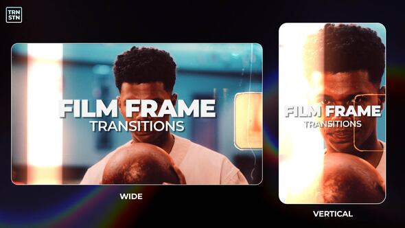 Cinematic Film Frame Video Transitions with Light Leaks, Elements ft ...