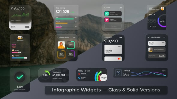 Modern Infographic Widgets for Data Visualization, Infographics ft ...
