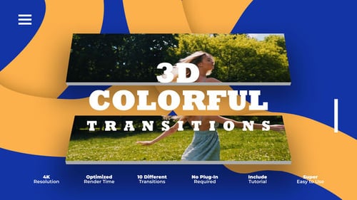 3D Colorful Transitions