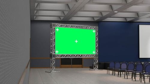 Greenscreen Stage Display in Conference Hall