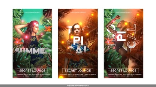 Vibrant Tropical Club Event Social Media Story Promo