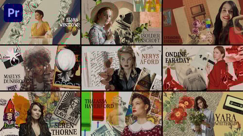 Vintage Collage Opener with Freeze Frame Photos