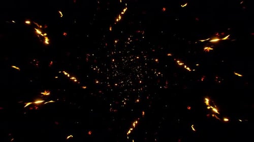 Abstract Fire Vortex Spin Particles Loop 4K