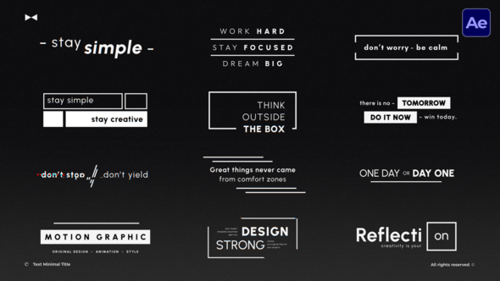 Text Minimal Titles \ AE