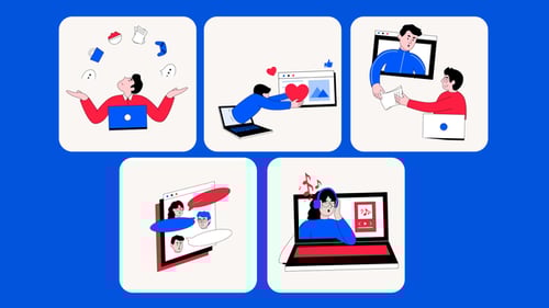 Online Activity Illustration